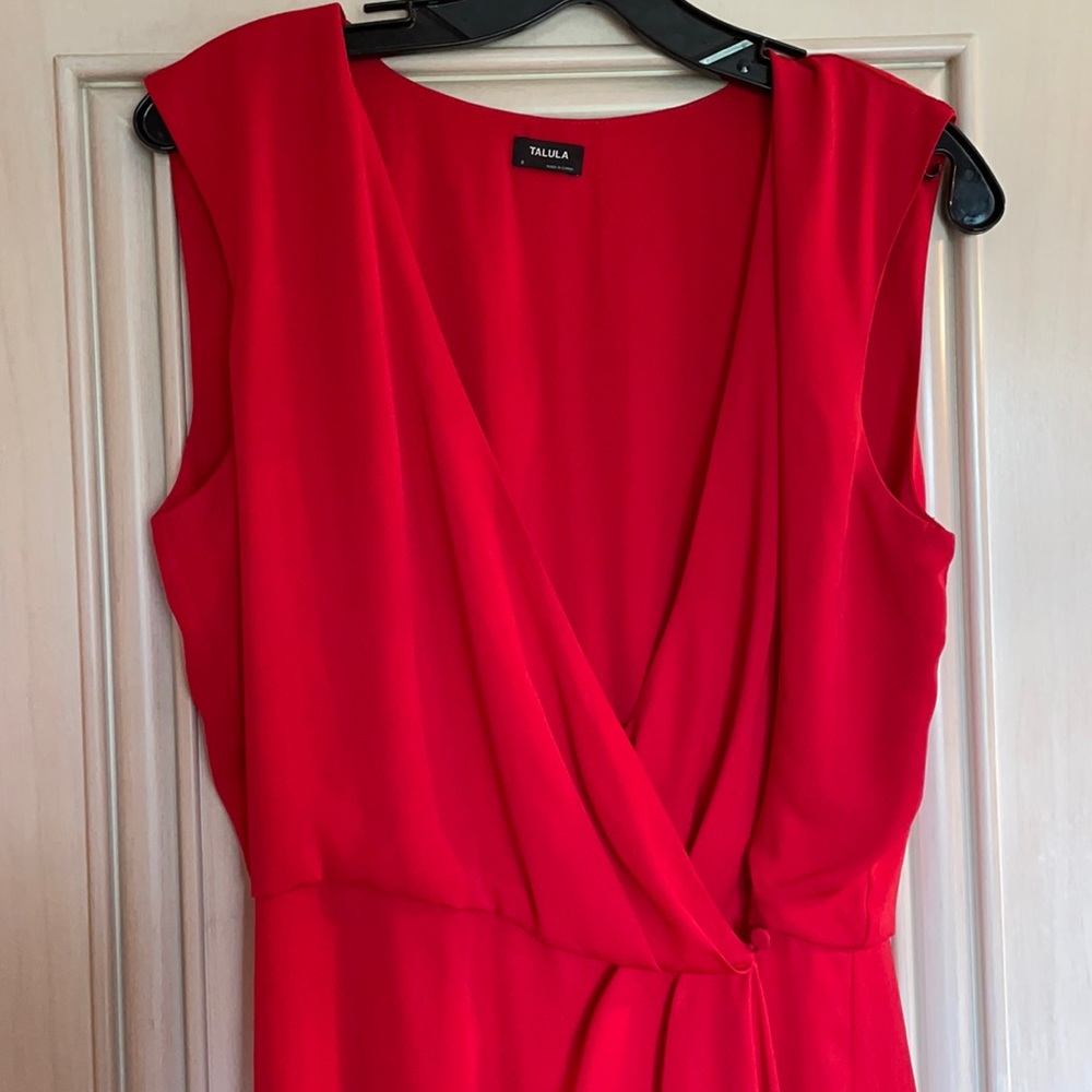 Aritzia talula red drape dress